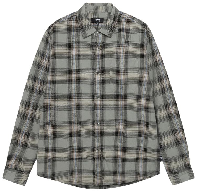 Stussy Motif Plaid Shirt Grey
