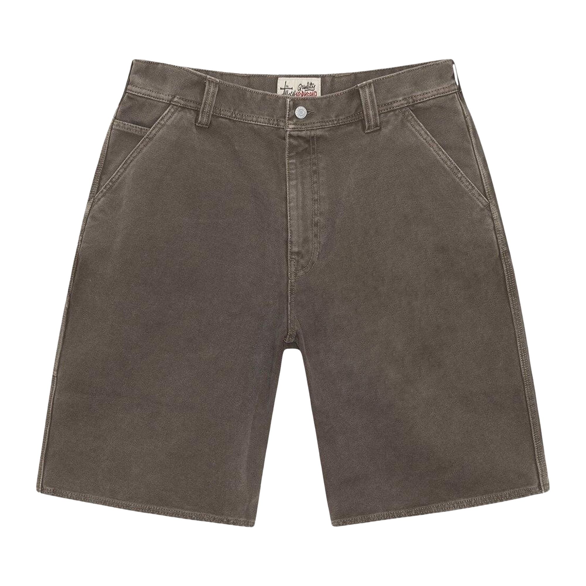 Buy Stussy Work Short Washed Canvas 'Brown' - 112327 BROW | GOAT