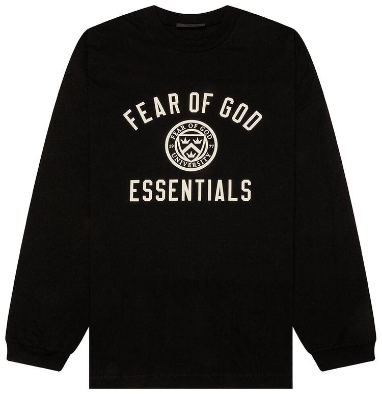 Fear of God Essentials Jersey Long Sleeve Tee Black