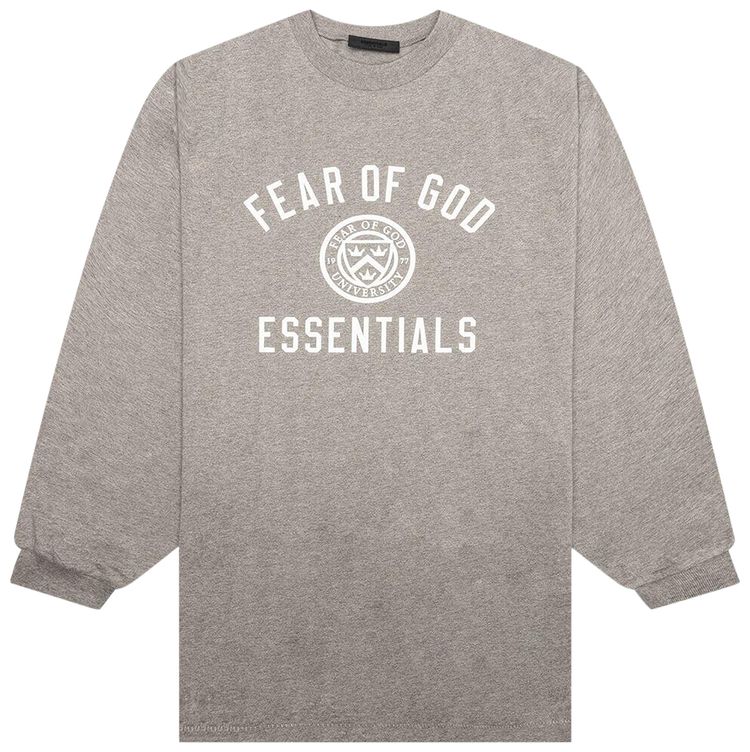 Fear of God Essentials Jersey Long Sleeve Tee Heather Grey
