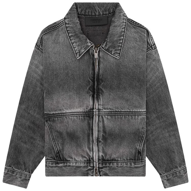 Fear of God Essentials Kids Denim Trucker Jacket Vintage Black