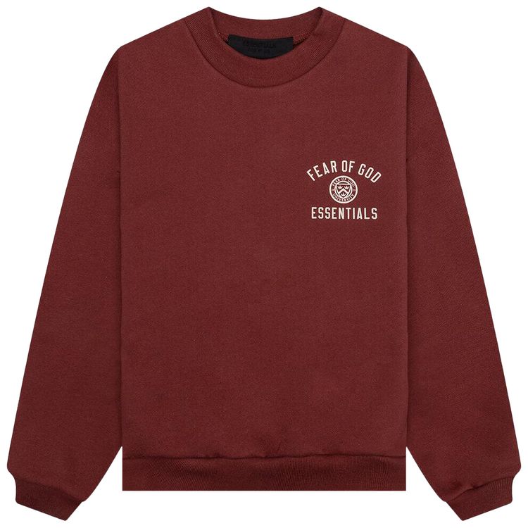 Fear of God Essentials Kids Fleece Crewneck Crimson