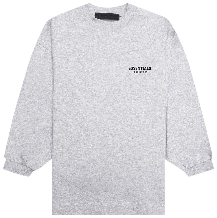 Buy Fear of God Essentials Kids Jersey Long-Sleeve Tee 'Light Heather ...