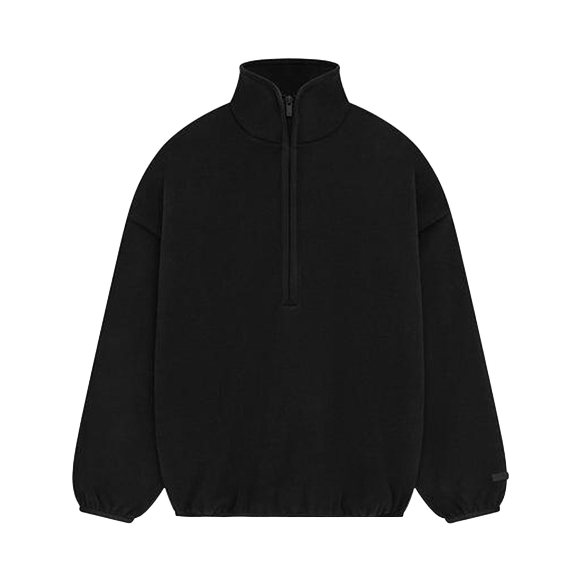 Buy Fear of God Essentials Brushed Half Zip Pull Over 'Black