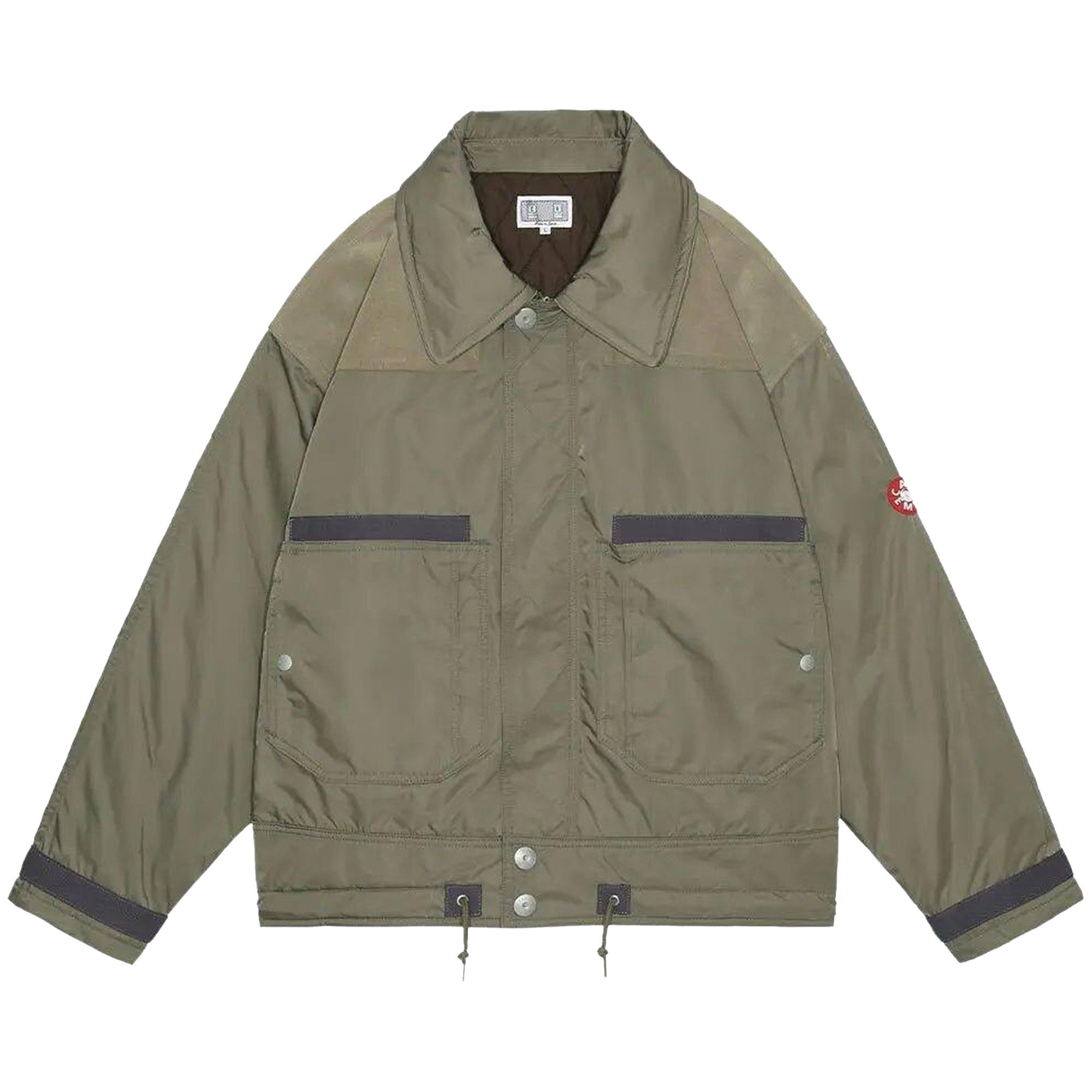 cavempt ジャケット　カーキ Buy Cav Empt Leather Shoulder Bomber Jacket 'Khaki' - CES26JK09