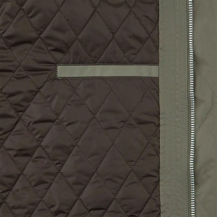 Cav Empt Leather Shoulder Bomber Jacket Khaki