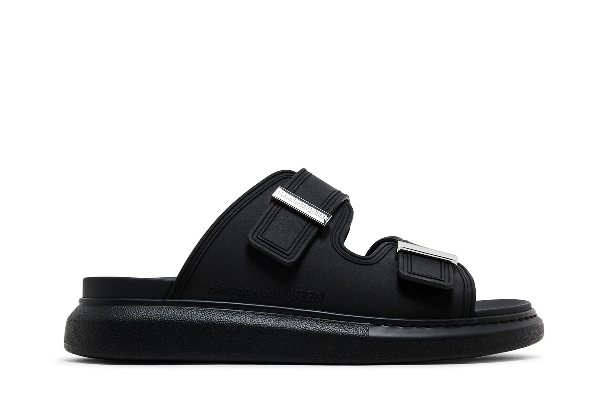 Buy Alexander McQueen Hybrid Double Buckle Sandal 'Black