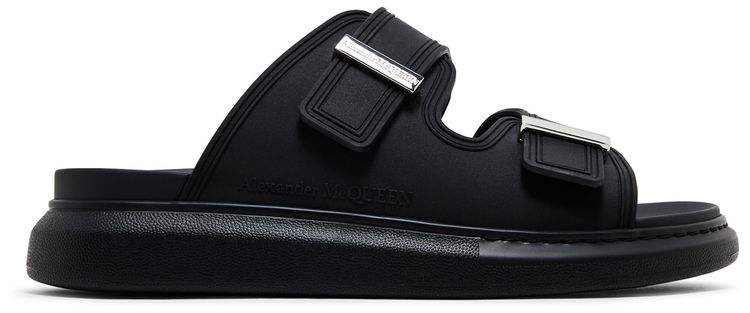 Alexander McQueen Hybrid Double Buckle Sandal Black