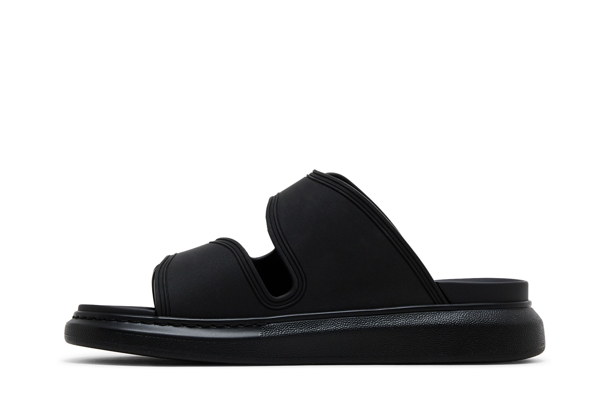Buy Alexander McQueen Hybrid Double Buckle Sandal 'Black