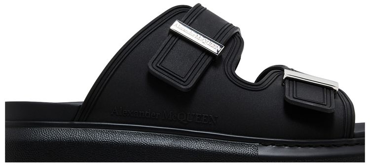 Alexander McQueen Hybrid Double Buckle Sandal Black