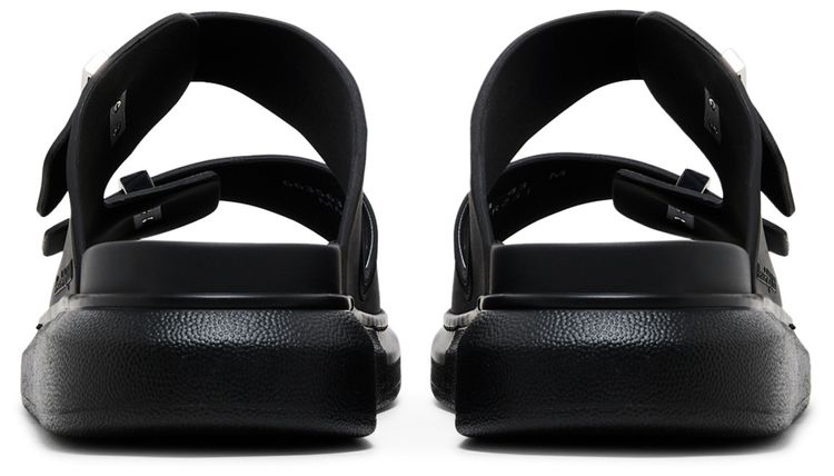 Alexander McQueen Hybrid Double Buckle Sandal Black