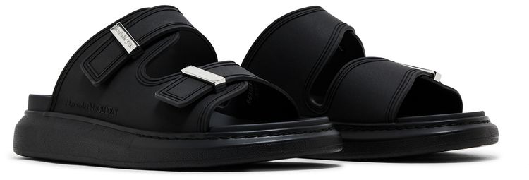 Alexander McQueen Hybrid Double Buckle Sandal Black