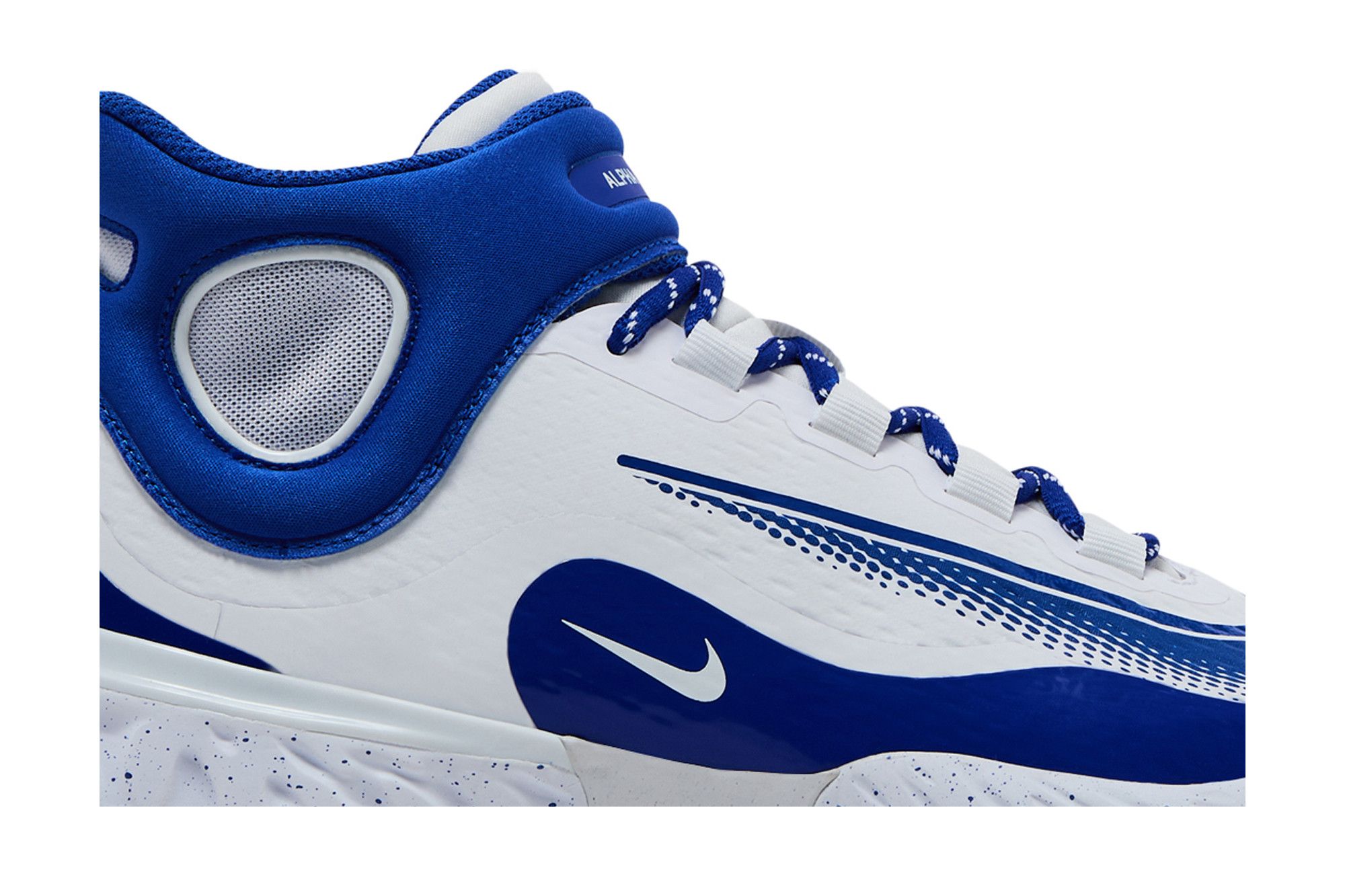 カナリア Buy Alpha Huarache Elite 4 Mid 'White Hyper Royal' - FD2744