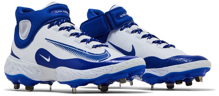 Nike Alpha Huarache Elite 4 Mid White Hyper Royal