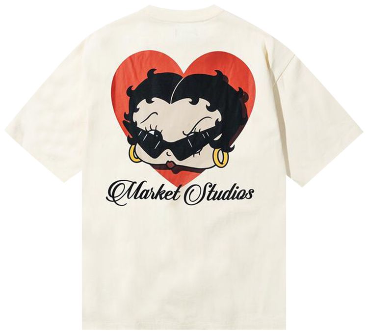 Market x Betty Boop Sweetheart T Shirt Butter Cream