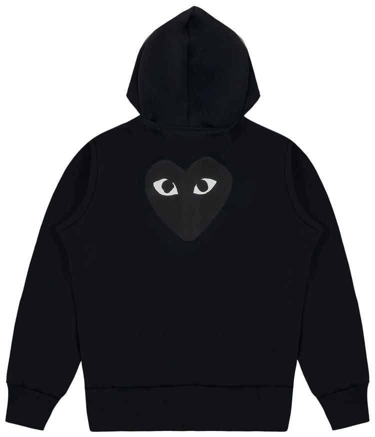 Comme des Garcons PLAY Zip Up Sweatshirt Black
