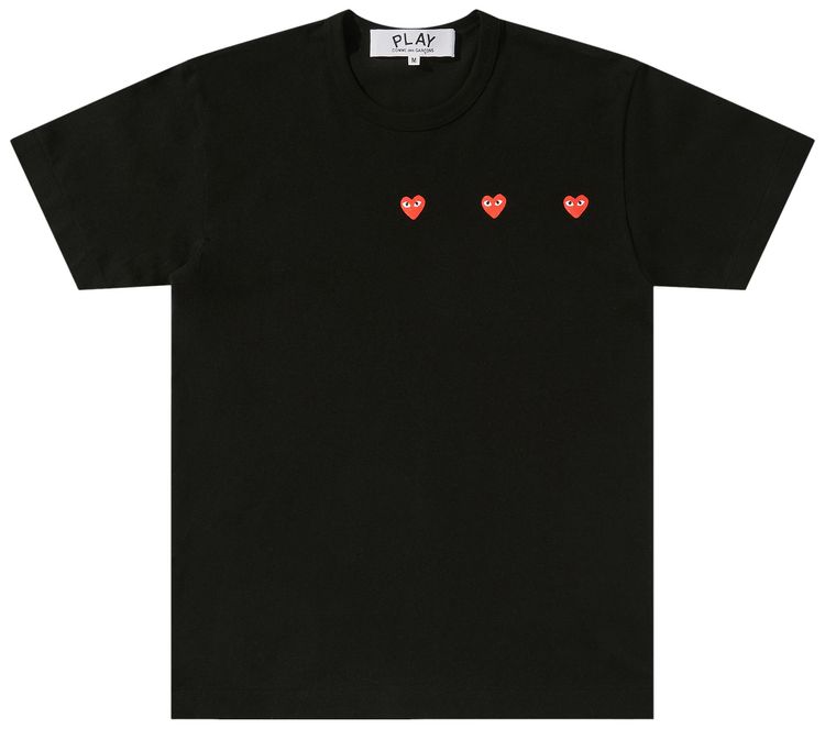 Comme des Garcons PLAY Logo Print Tee Black