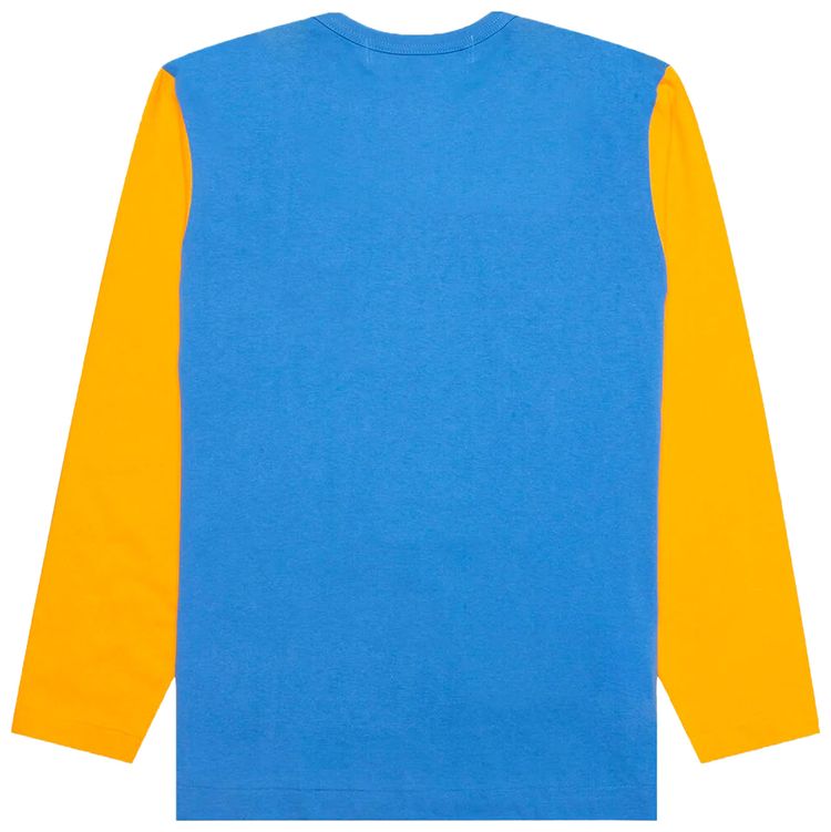 Comme des Garcons Wallet Bi Color Long Sleeve Tee BlueOrange