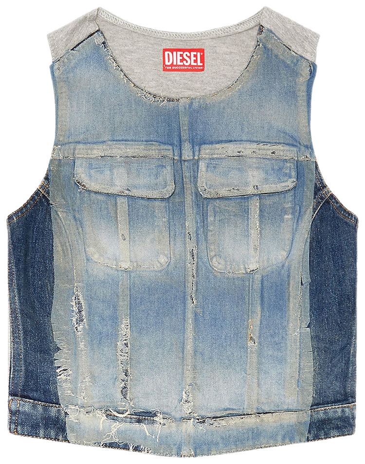 Diesel De Benedicta S Denim Top Blue