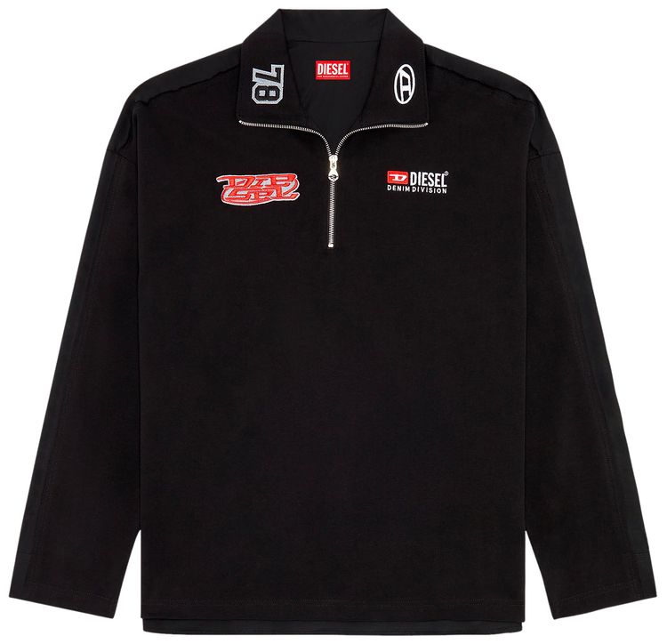 Diesel S Gander R Quarter Zip Pullover Black