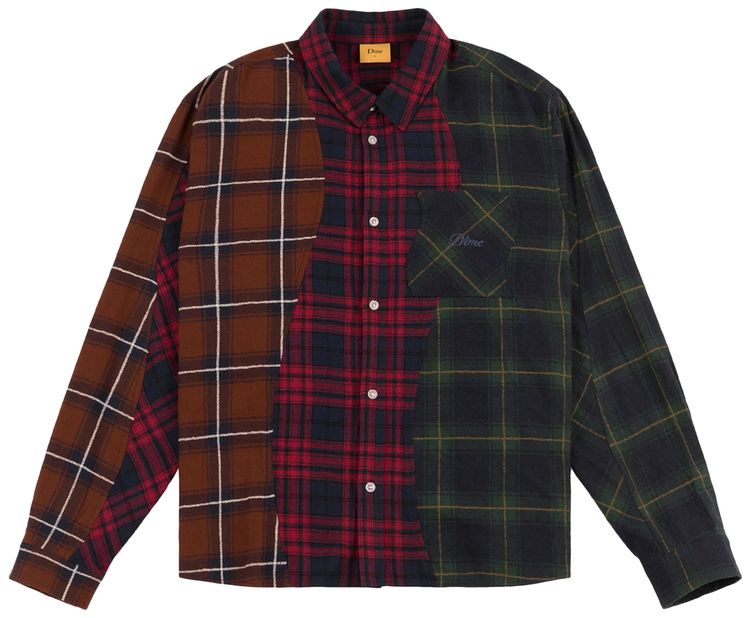 Dime Triple Plaid Shirt Multicolor
