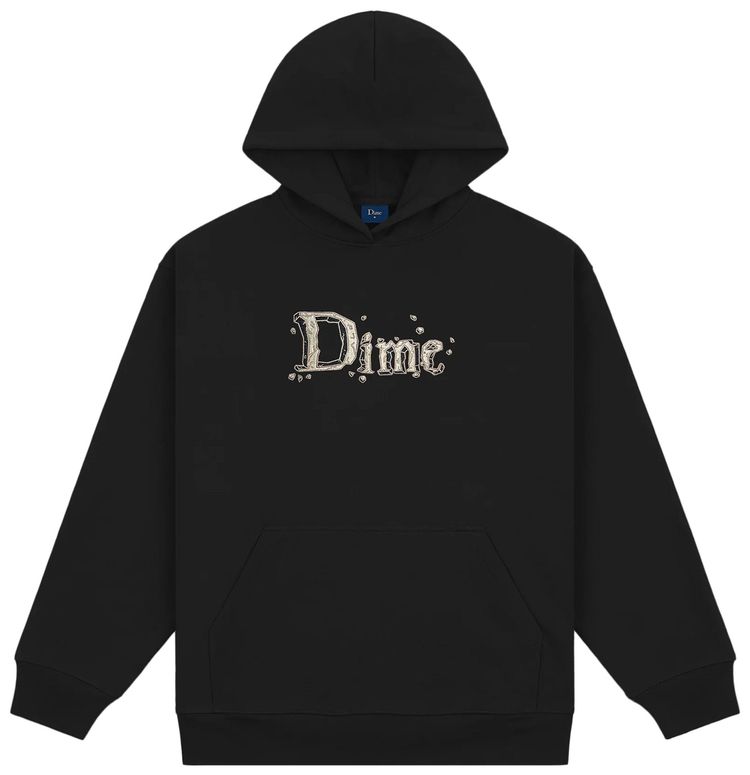 Dime Classic Stone Hoodie Black