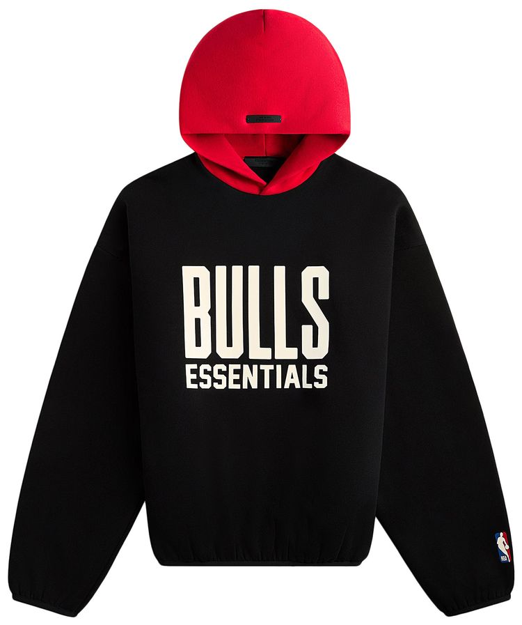 Fear of God Essentials x NBA Chicago Bulls Hoodie Black Red