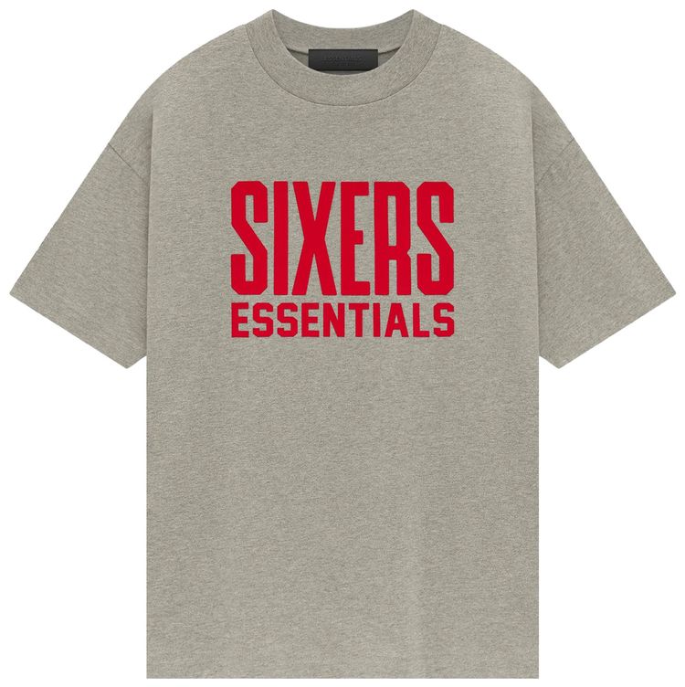Fear of God Essentials x NBA Philadelphia 76ers Tee Grey Red