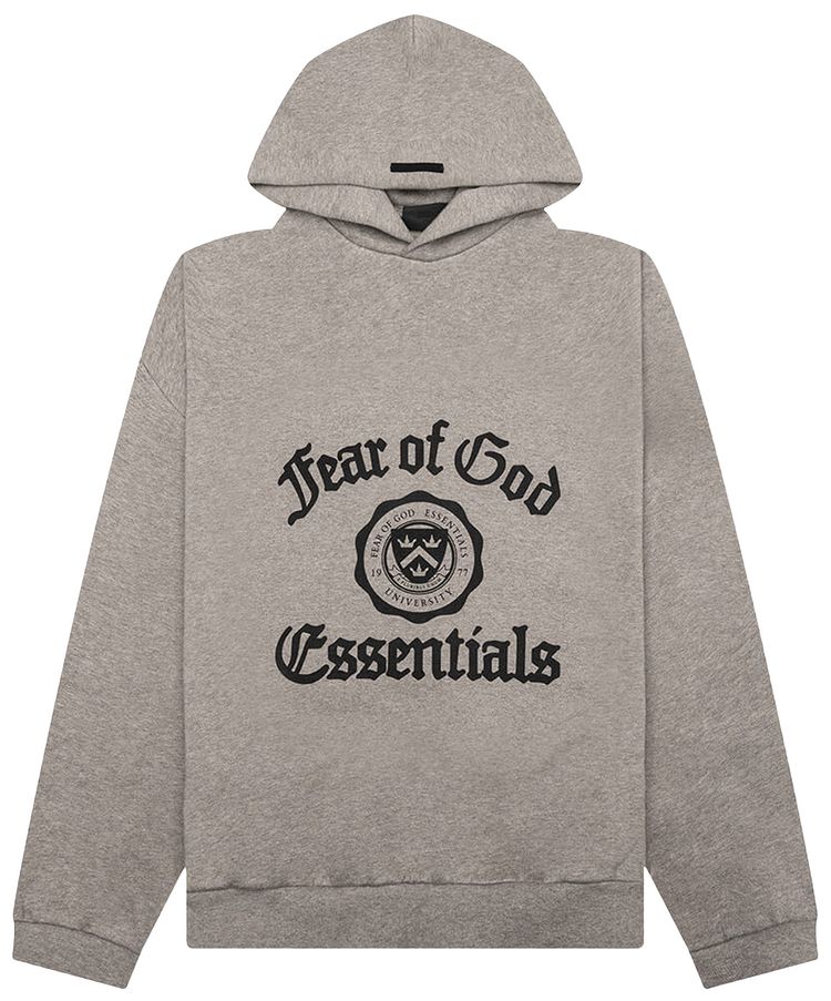 Fear of God Essentials Heavy Fleece Vintage Shrunken Hoodie Heather Grey