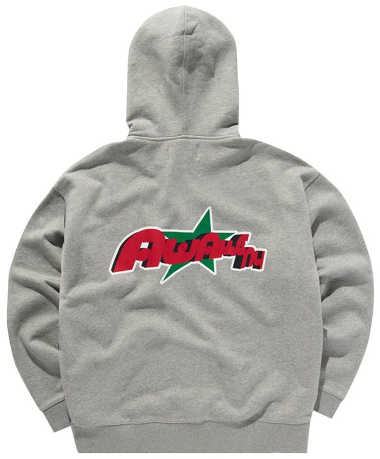 Awake NY Star A Zip Up Hoodie Heather Grey