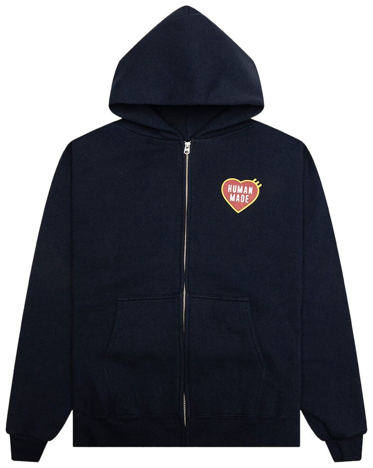 Human Made Classic Zip Up Hoodie Navy