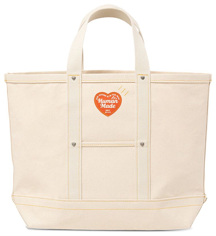Human Made Canvas Tote Bag White