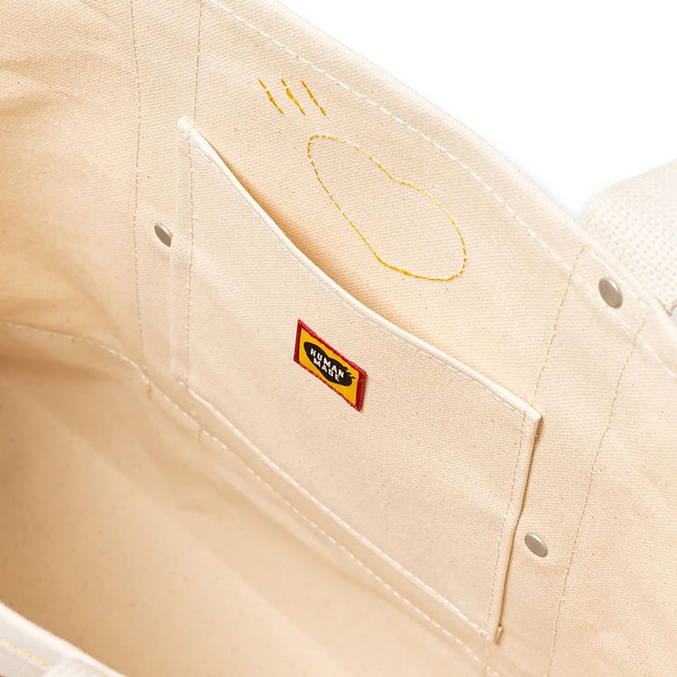 Human Made Canvas Tote Bag White