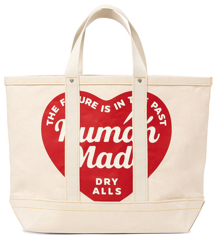 Human Made Canvas Tote Bag White