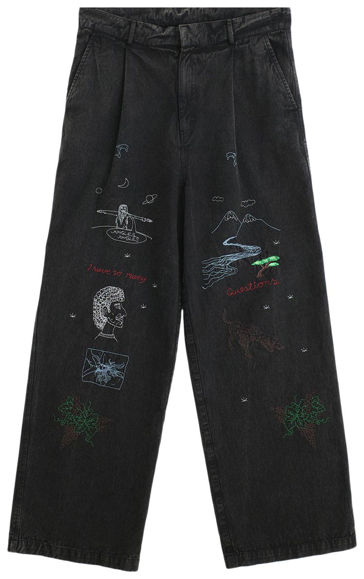 Jungles Questions Pleated Pant Black