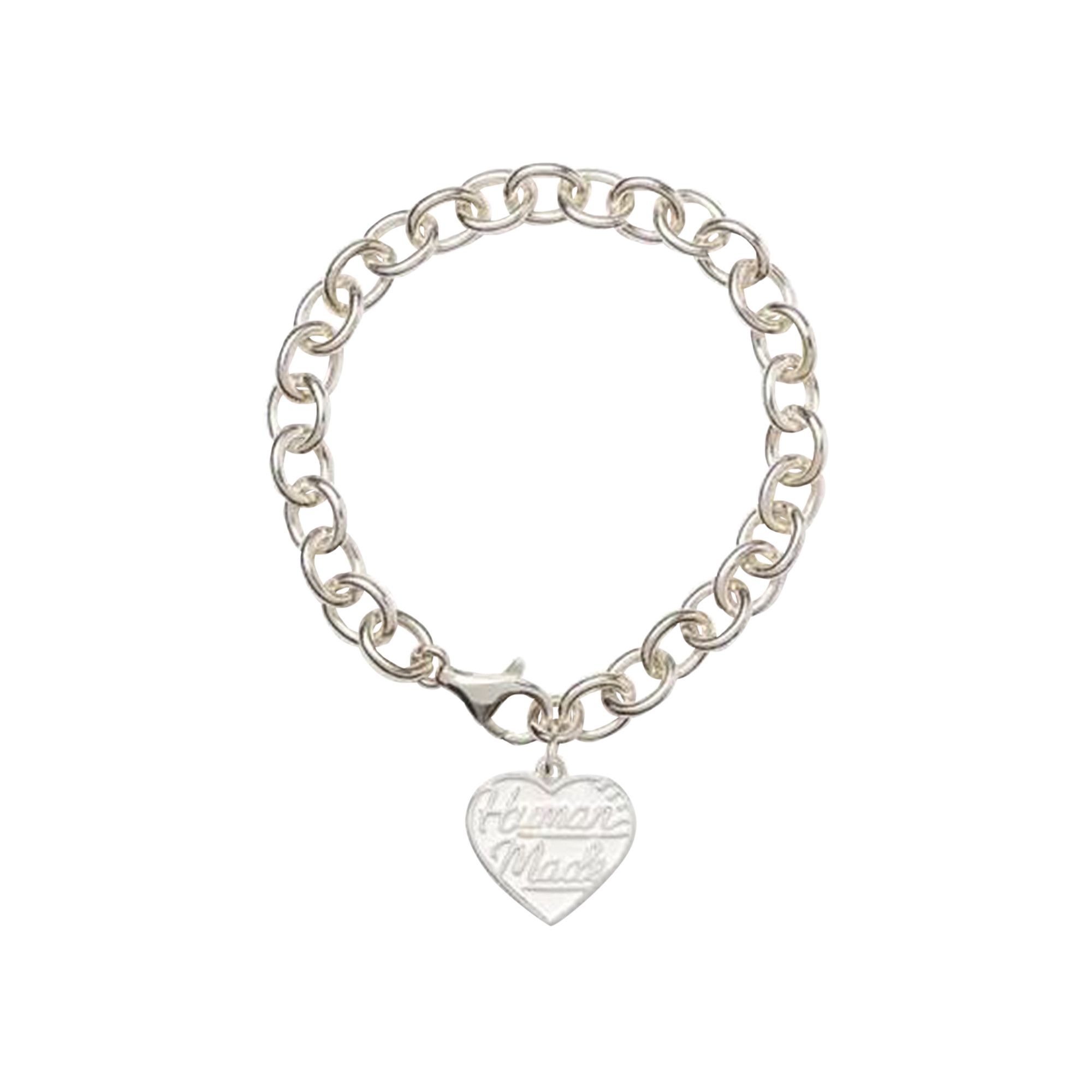 Buy Human Made Heart Silver Bracelet 'Black' - HM28GD068 BLAC | GOAT