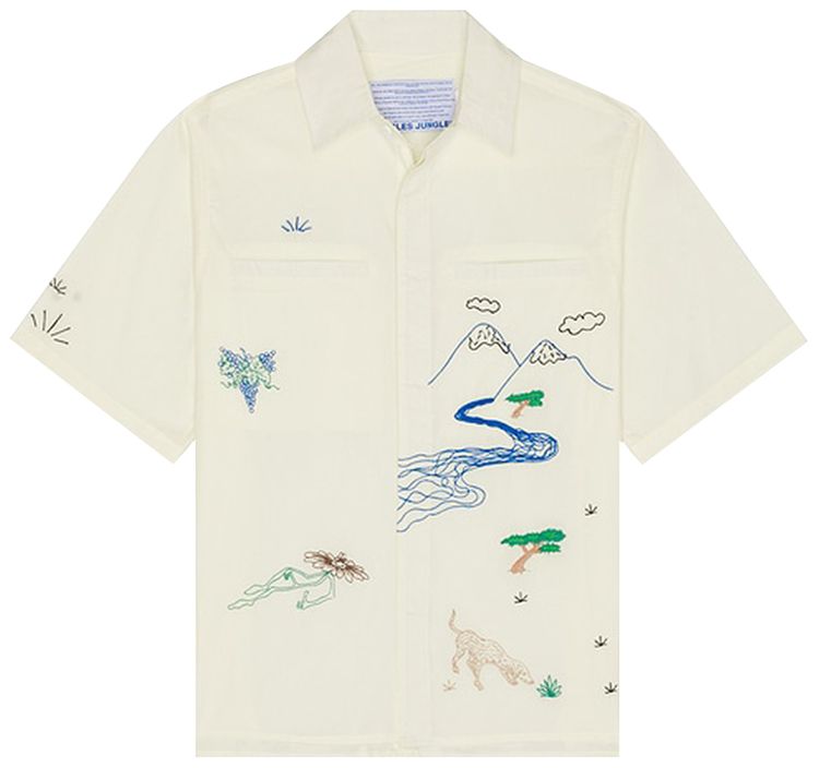 Jungles Good Thoughts Button Up Shirt Birch