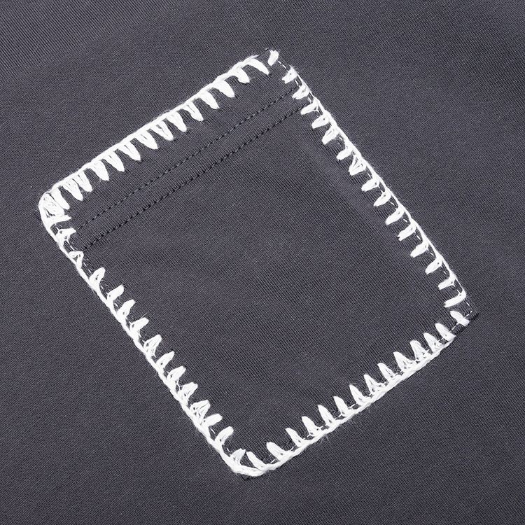 Jungles Blanket Stitch Vintage Tee Sun Faded Grey