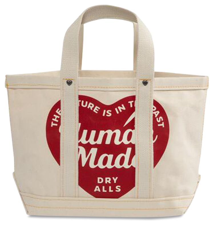 Human Made Canvas Tote Bag White