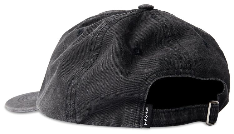 Parra Scripted 6 Panel Hat Washed Black