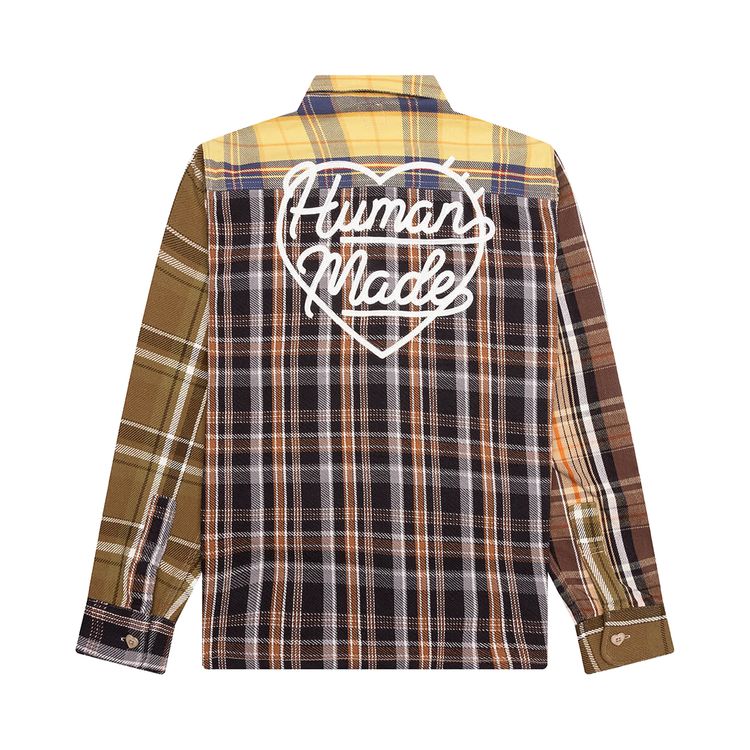 Human Made Crazy Check Long Sleeve Shirt Yellow