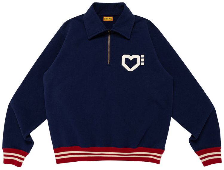 Human Made Half Zip Sweatshirt Navy