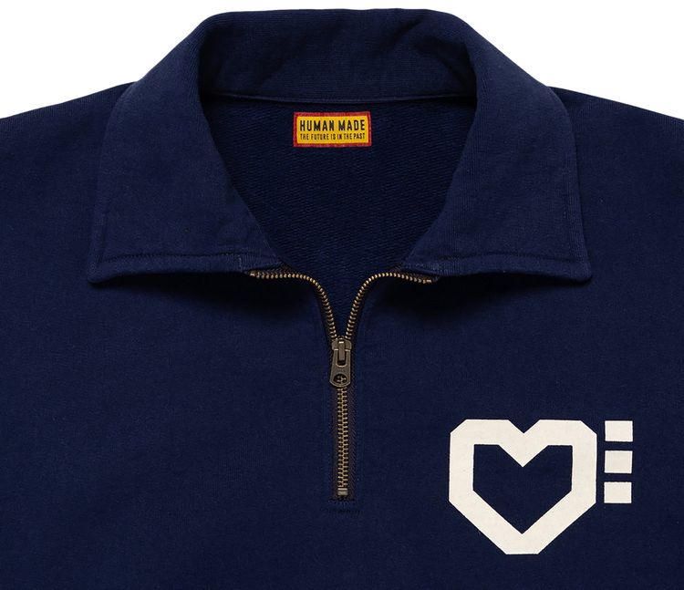 Human Made Half Zip Sweatshirt Navy
