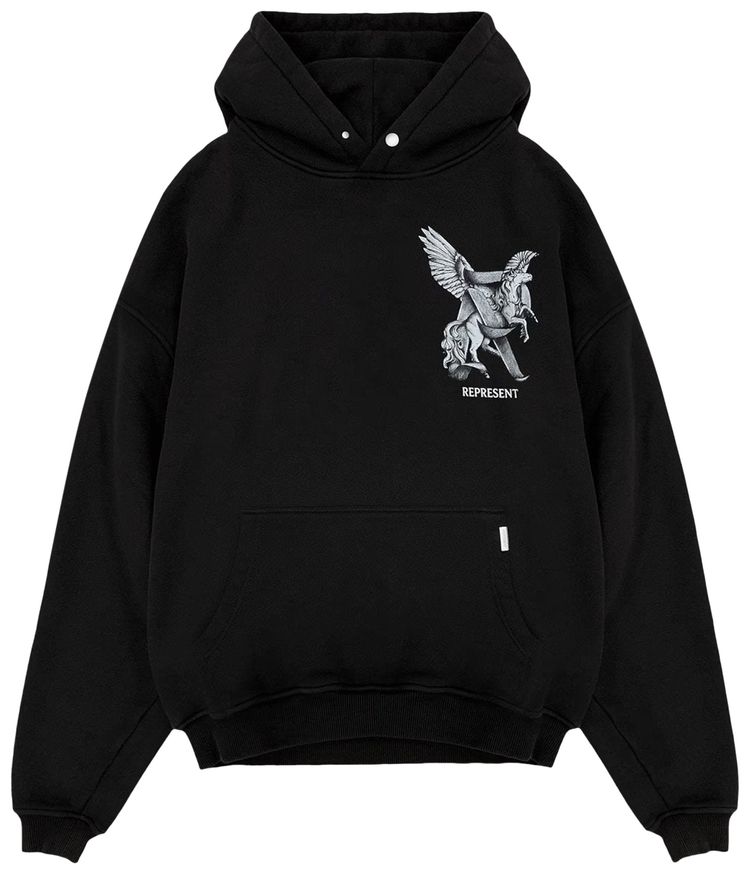 Represent Clo Elegance In Motion Hoodie Jet Black