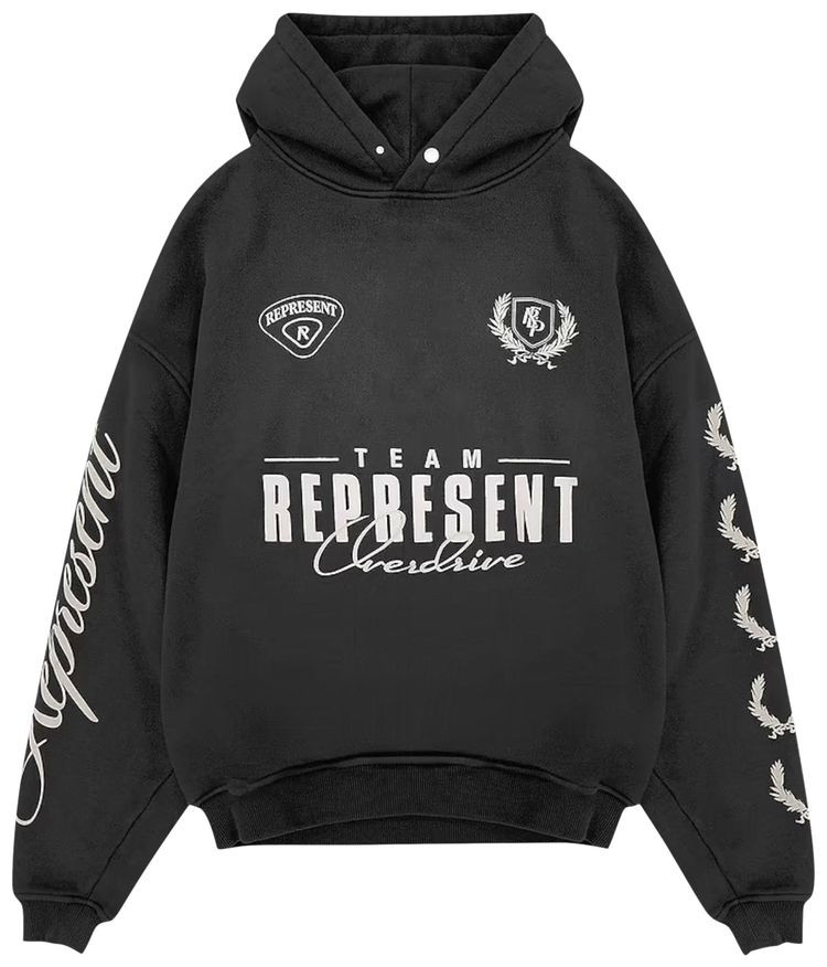 Represent Clo World Championship Hoodie Stained Black
