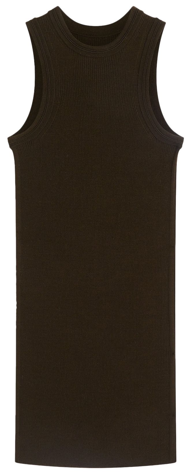 Phoebe Philo Ribbed Tank Top Dark Khaki
