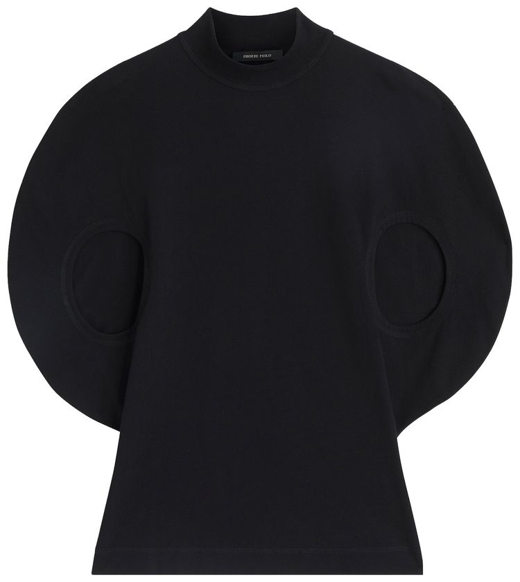 Phoebe Philo Circular Jersey Top Black