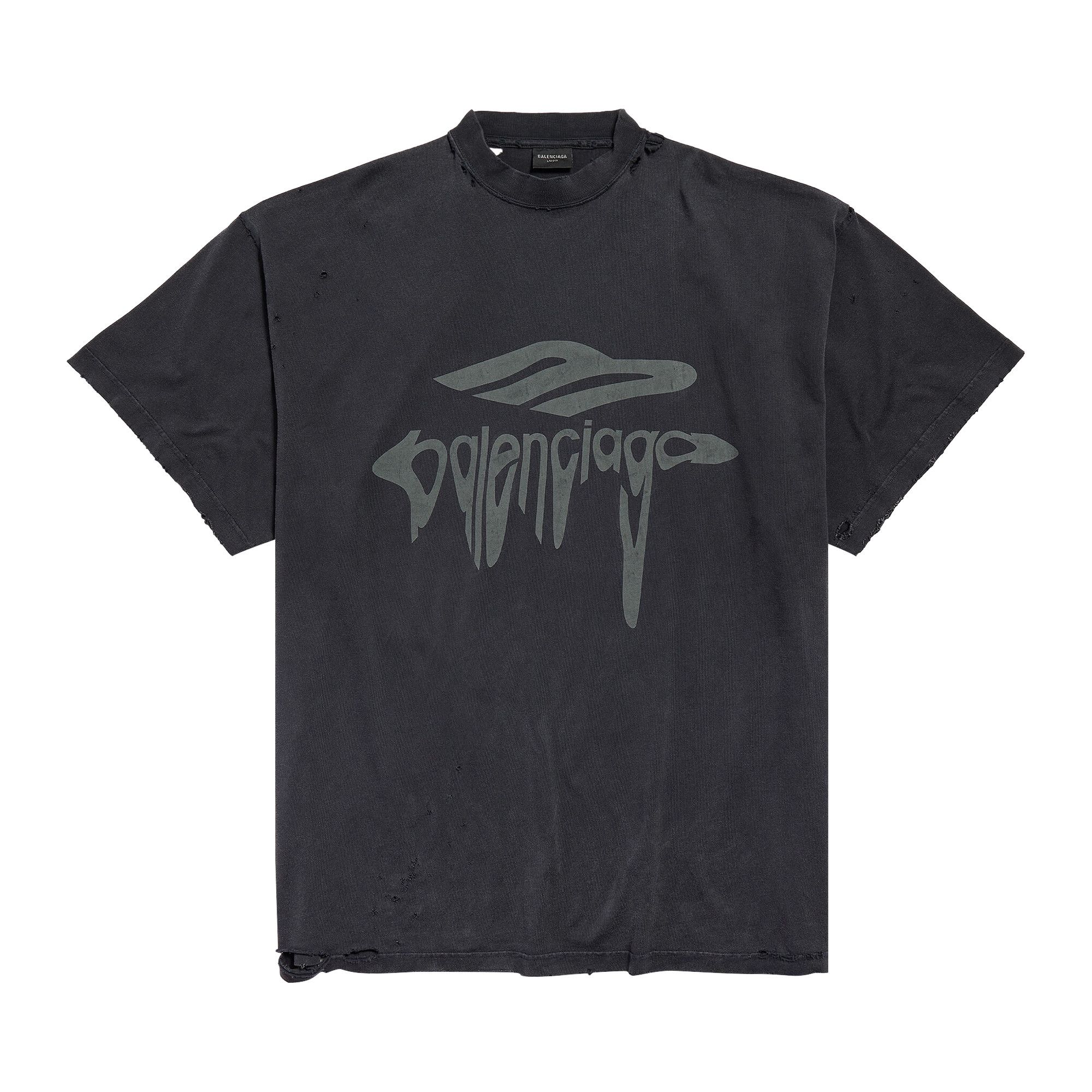 Buy Balenciaga 3B Liquefied T-Shirt 'Faded Black/Anthracite