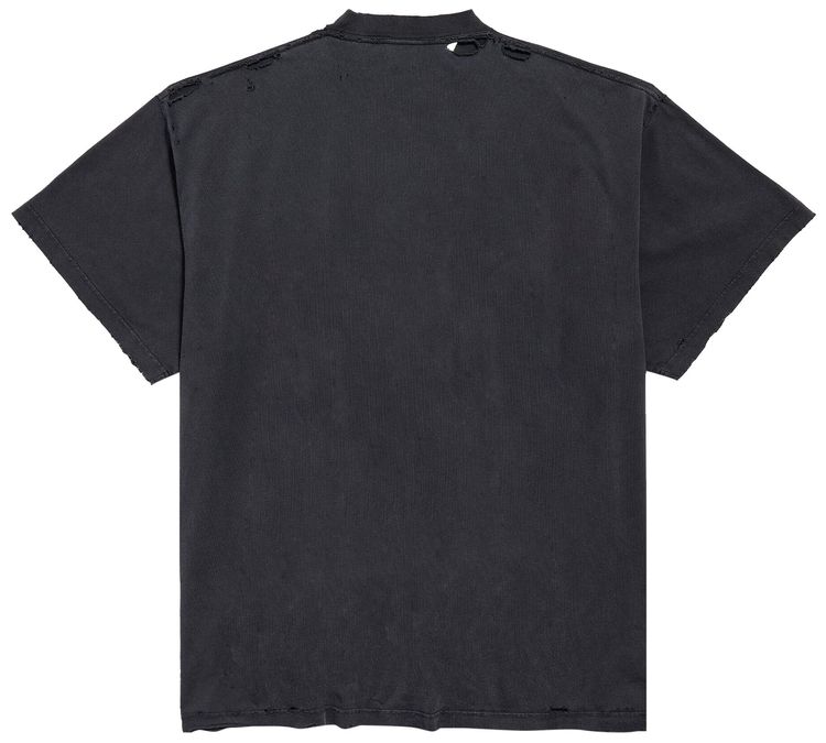 Balenciaga 3B Liquefied T Shirt Faded BlackAnthracite