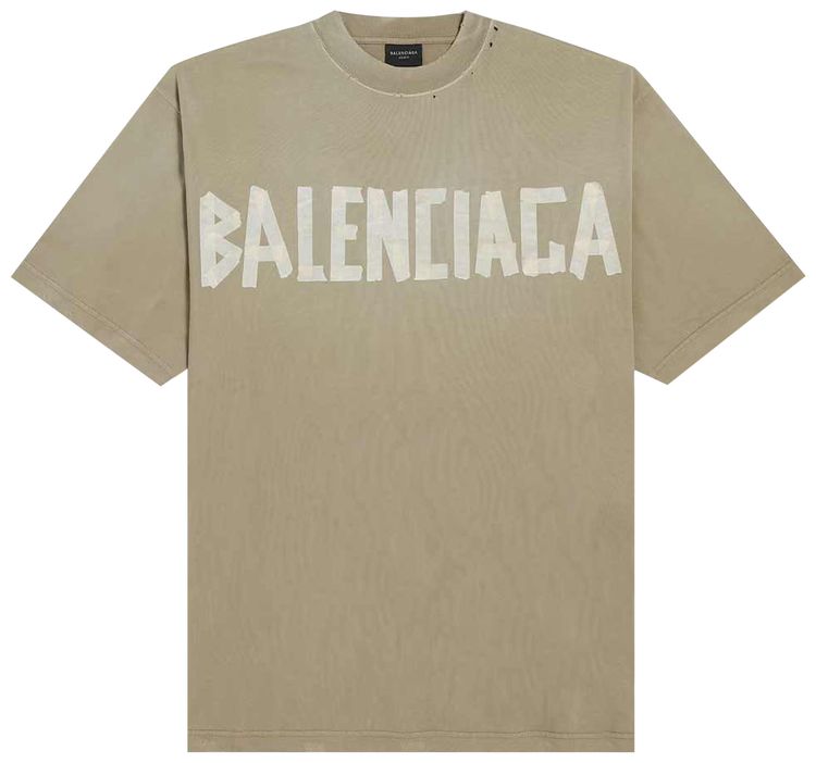 Balenciaga Tape Type T Shirt Army Green